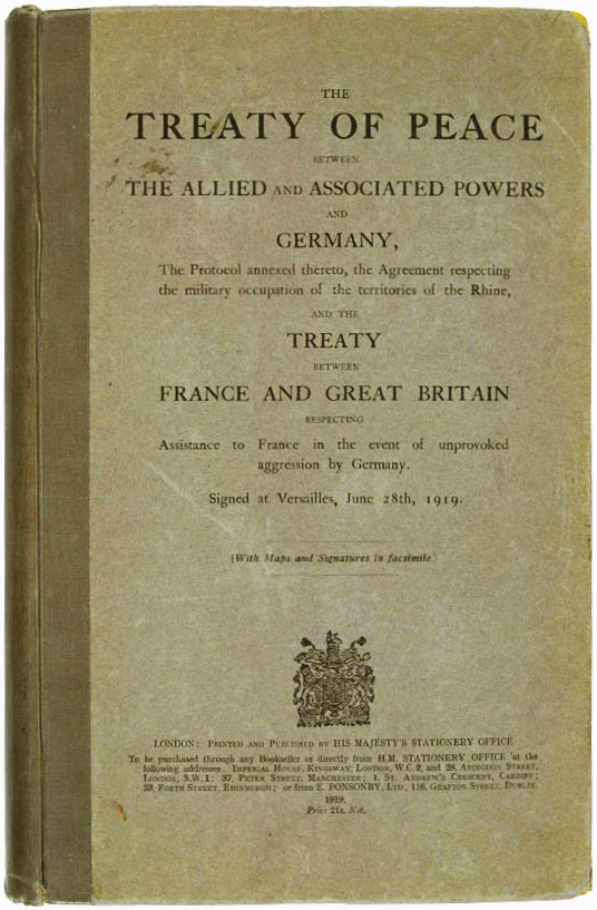 Verdrag van Versailles 28 juni 1919